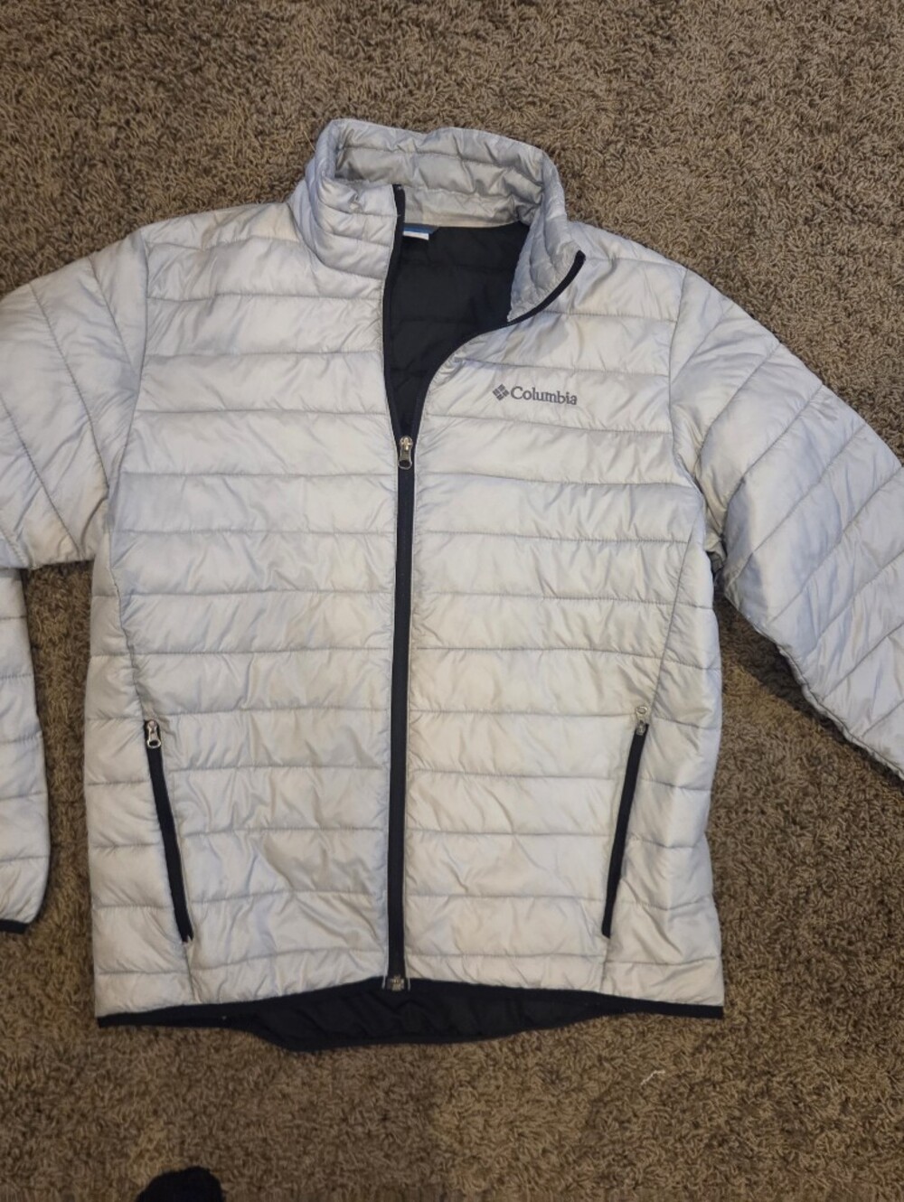 Columbia Men's Elm Ridge Puffer Jacket Light Gray XM5584 Size M